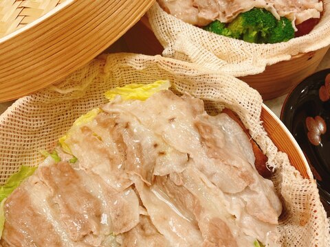 せいろで蒸すだけ☆蒸し野菜&肉